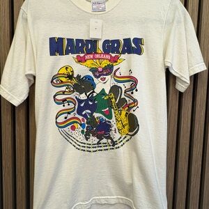 Mardi Gras Graphic T-Shirt - White